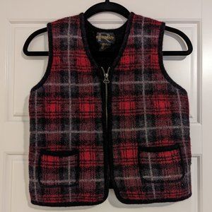 Vintage Plaid Vest, Size Small